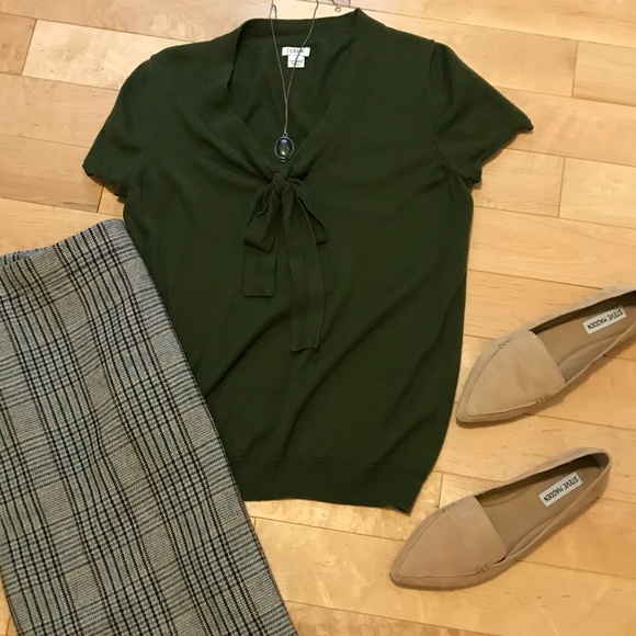 J. Crew Factory Sweaters - J. Crew Factory Cotton Sweater with Tie, Med, EUC